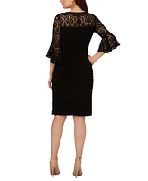 Adrianna Papell Women's Lace Ruffled Sheath Dress