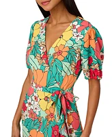 Adrianna by Papell Women's Floral-Print Wrap Dress
