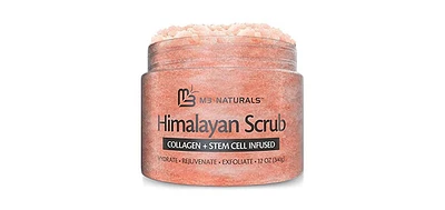 M3 Naturals Himalayan Salt Body Scrub Infused with Collagen and Stem Cell Natural Exfoliating Salt Scrub