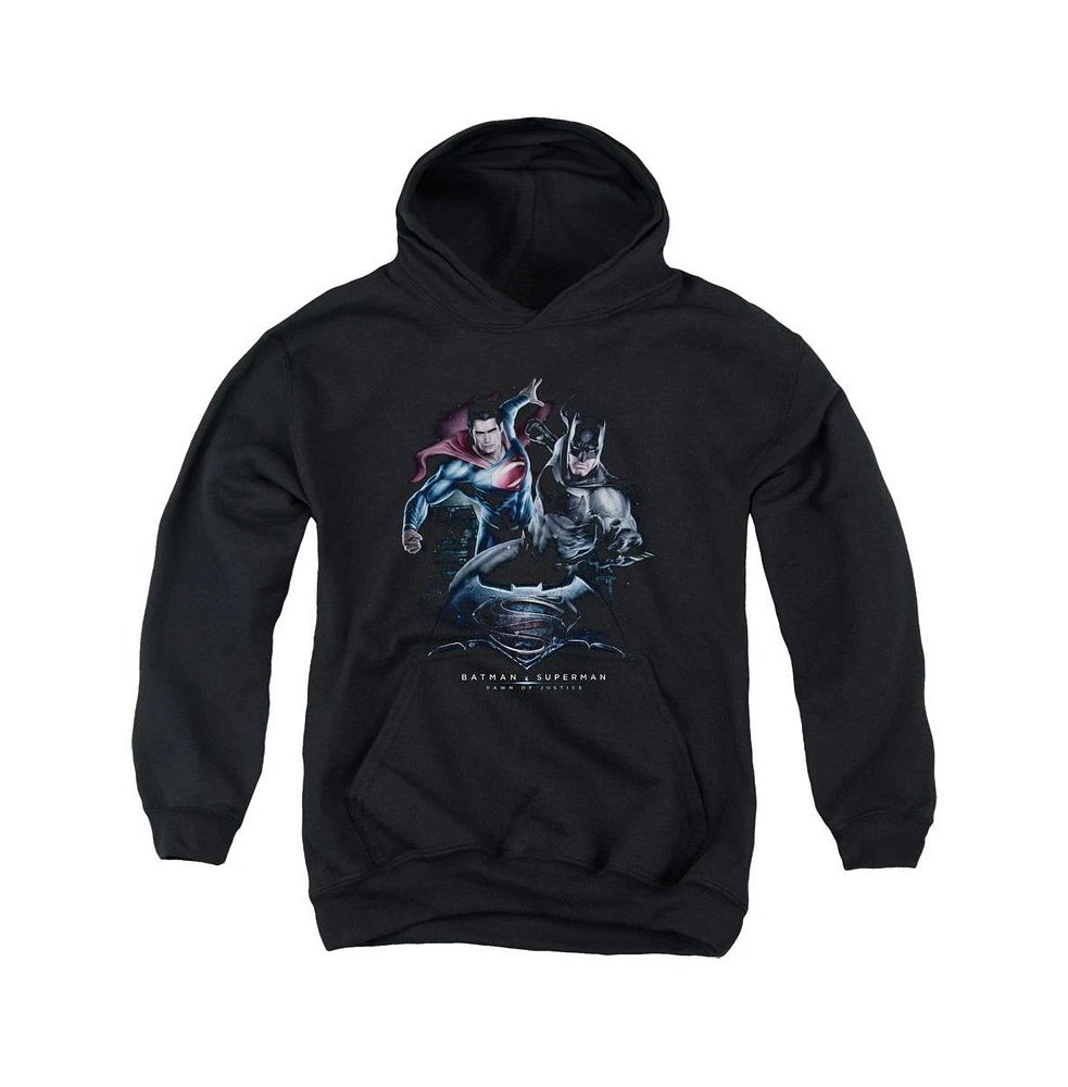 Batman V Superman Boys Youth Team Up Pull Over Hoodie / Hooded Sweatshirt