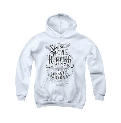 Supernatural Boys Youth Family Business Pull Over Hoodie / Hooded Sweatshirt