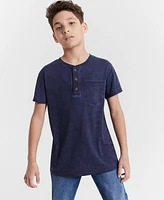 Epic Threads Little and Big Boys Solid Washed Henley T-Shirt, Created for Macy's