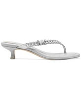 Michael Michael Kors Zaza Slip On Embellished Thong Kitten-Heel Sandals