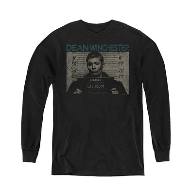 Supernatural Boys Youth Dean Mug Shot Long Sleeve Sweatshirt