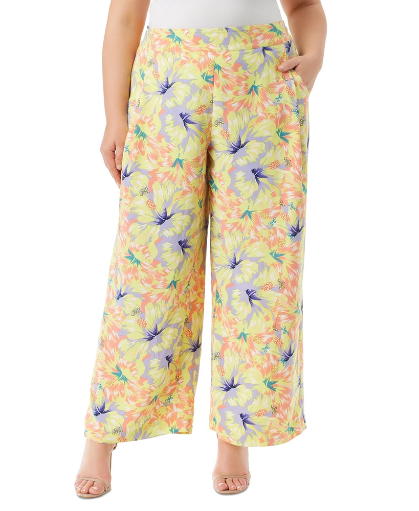 Jessica Simpson Trendy Plus Printed Winnie Wide-Leg Pants