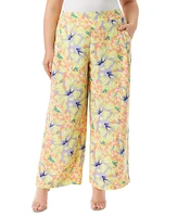 Jessica Simpson Trendy Plus Printed Winnie Wide-Leg Pants