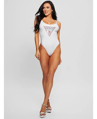 Guess Women's Eco Metallic One-Piece Swimsuit