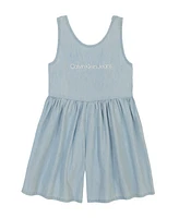 Calvin Klein Toddler Girls Lightweight Denim Wide Leg Romper