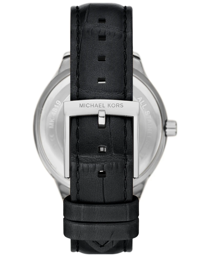 Michael Kors Women's Sage Three-Hand Croco Embossed Leather Watch 38mm