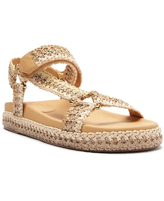 Arezzo Women's Mya Woven Footbed Sandals