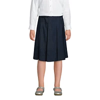 Lands' End Big Girls Box Pleat Skirt Below the Knee