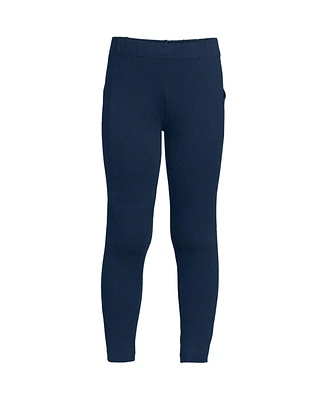 Lands' End Girls Tough Cotton Ankle Legging with Pockets