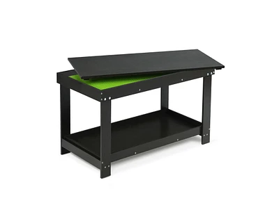 Slickblue Kids Solid Multifunctional Wood Activity Play Table