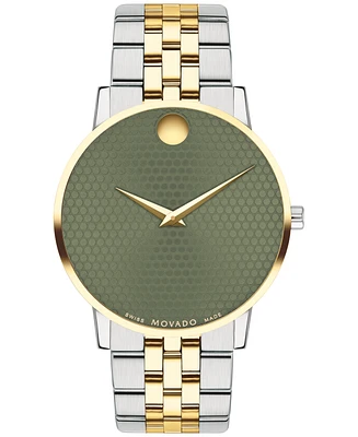 Movado Men's Swiss Museum Classic Gold Pvd Stainless Steel Bracelet Watch 40mm - Two