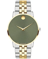 Movado Men's Swiss Museum Classic Gold Pvd Stainless Steel Bracelet Watch 40mm - Two