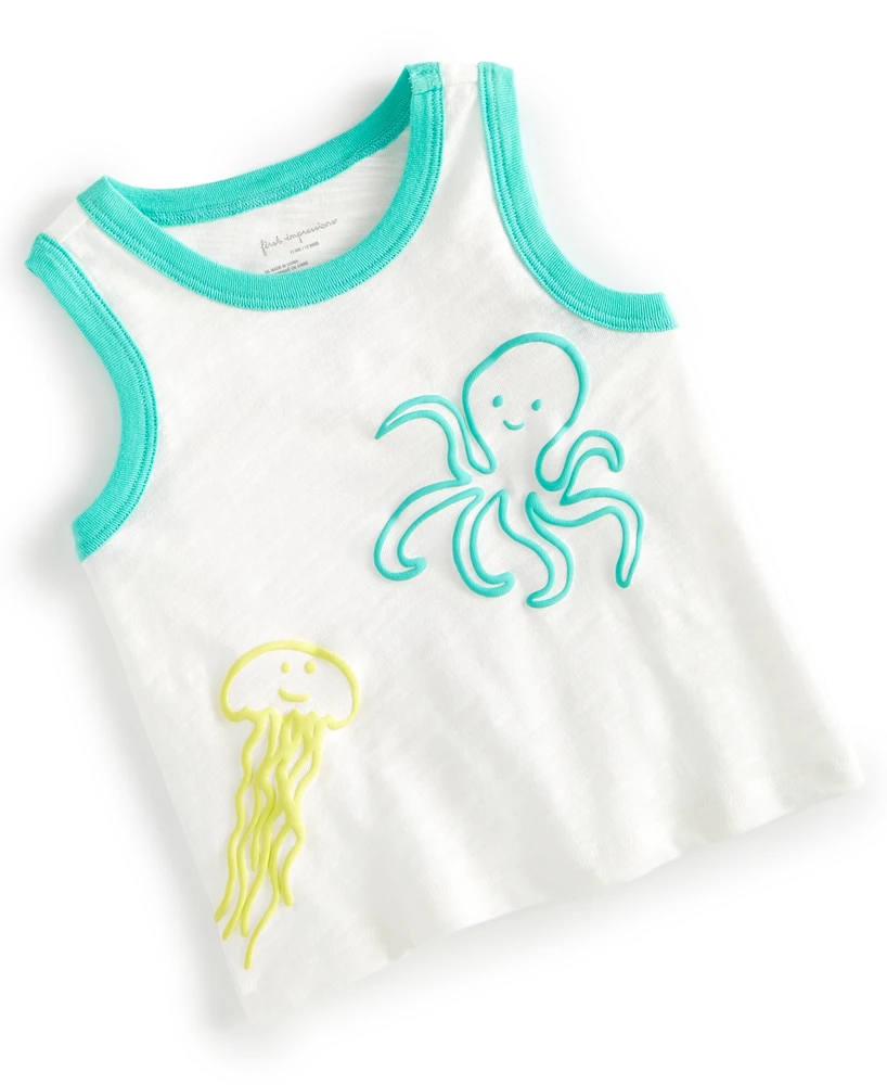 First Impressions Baby Boys Jelling Graphic Tank Top, Created for Macy's