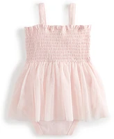 First Impressions Baby Girls Smocked Tulle-Skirt Sunsuit, Created for Macy's