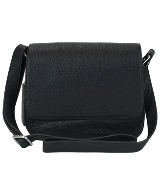 Mancini Pebble Alison Leather Crossbody Handbag