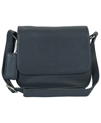 Mancini Pebble Alison Leather Crossbody Handbag