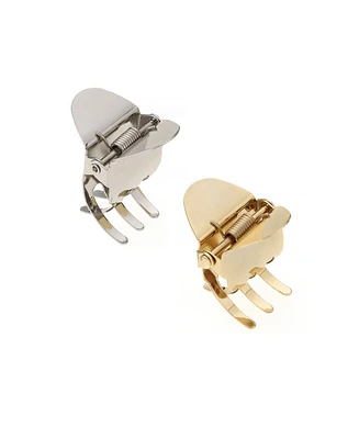 Ettika Silver and Gold-Tone Hair Claw, Set of 2