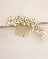 Ettika Ethereal Imitation Pearl Leaf Hair Comb