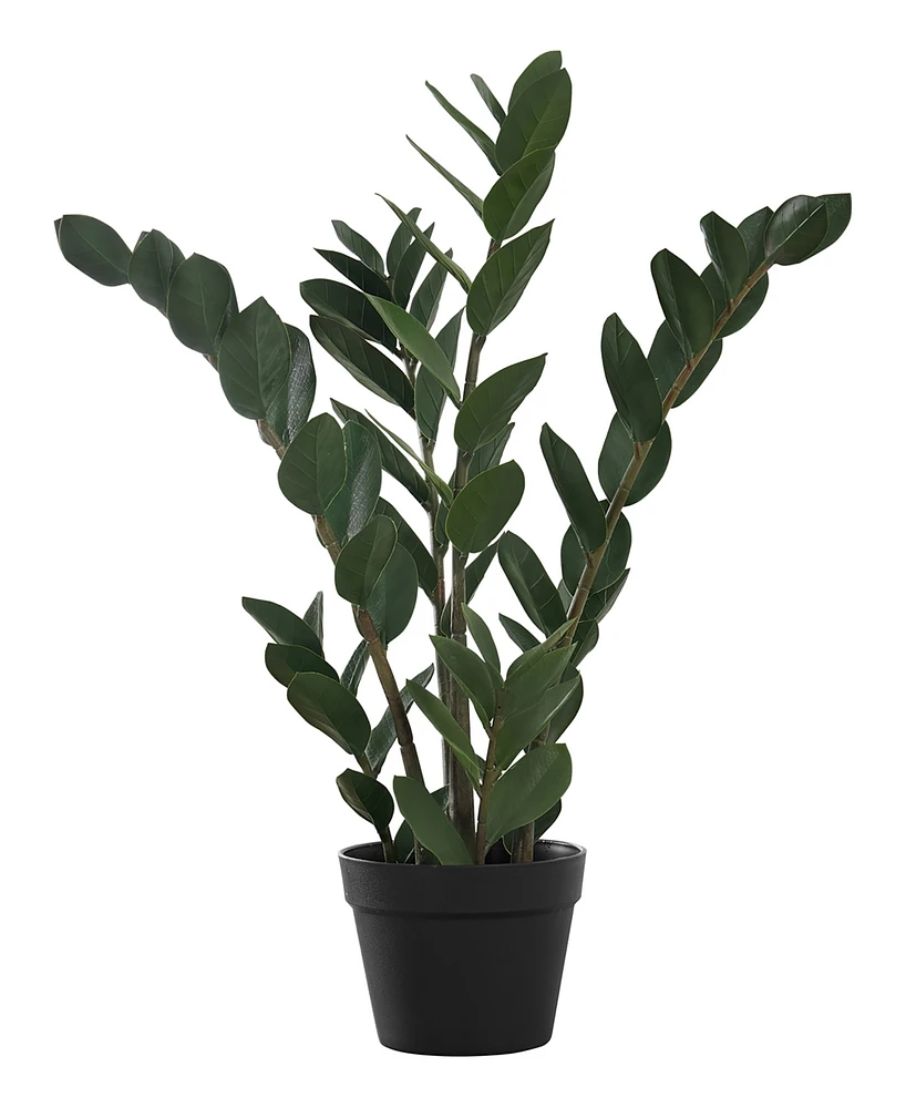 Monarch Specialties 29" Indoor Artificial Floor Zz Tree with Black Pot