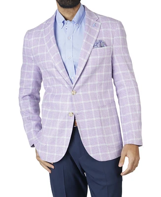 Tailorbyrd Men's Textured Plaid Sportcoat