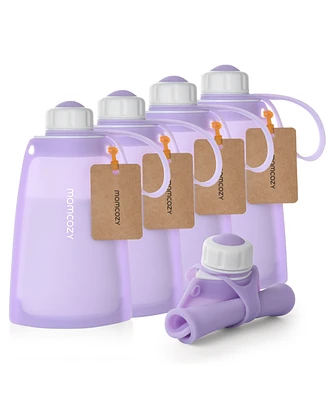 Momcozy Silicone Milk Storage Bags 5pcs-Light Purple