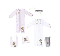 Royal Baby Collection Organic Cotton Gloved Sleeve 2 1 Coverall Converter with Hat and Bib Gift Box