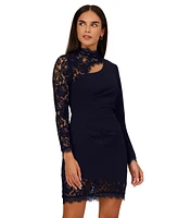Adrianna by Papell Women's Lace-Trim Sheath Dress