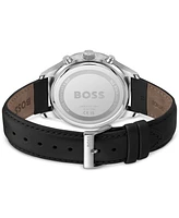Hugo Boss Men's Chronograph Avery Leather Strap Watch 42mm