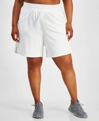 Id Ideology Plus Comfort Flow High Rise Shorts, Created for Macy's