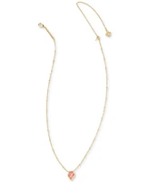 Kendra Scott 14k Gold-Plated Framed Drusy Stone 19" Adjustable Pendant Necklace