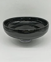 Vivience 10.75"D Black Glass Centerpiece Bowl