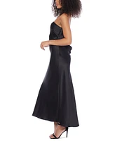 B Darlin Juniors' Satin Draped-Back Midi Dress