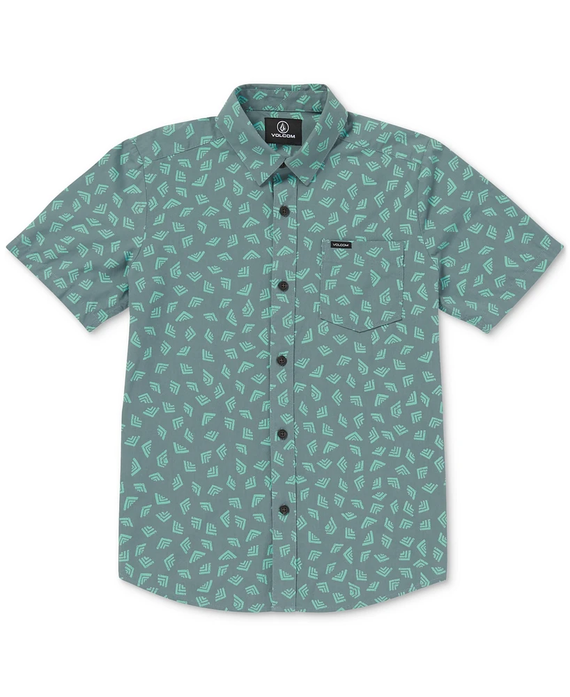 Volcom Big Boys Interstone Short-Sleeve Woven Shirt