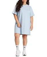 adidas Plus Essentials 3-Stripes Boyfriend T-Shirt Dress