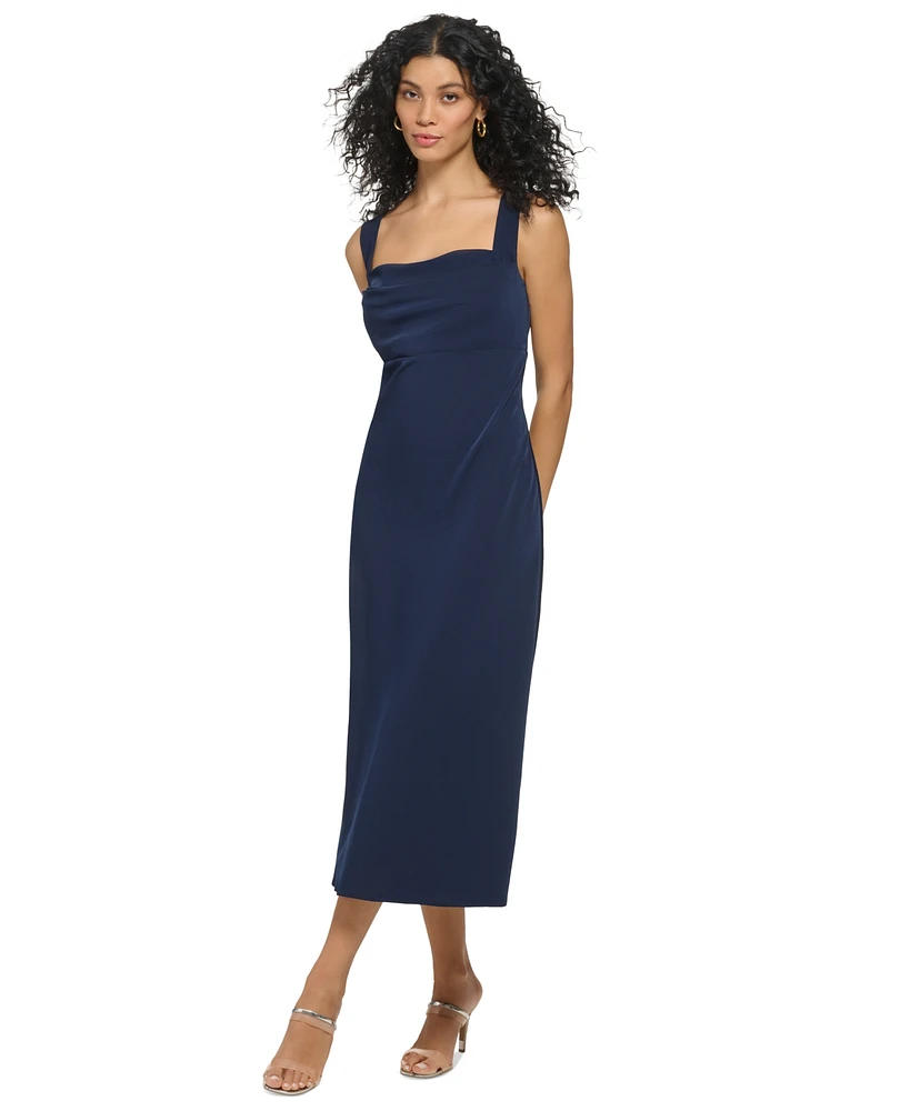 Dkny Women's Sleeveless Cowl-Neck Midi Dress