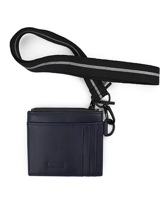 Kenneth Cole Reaction Men's Getaway Card Case Wallet with Removable Lanyard