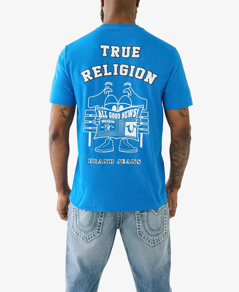 True Religion Men's Short Sleeve Shoey News T-shirts