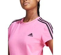 adidas Women's 3 Striped Fitted T-Shirt Dress