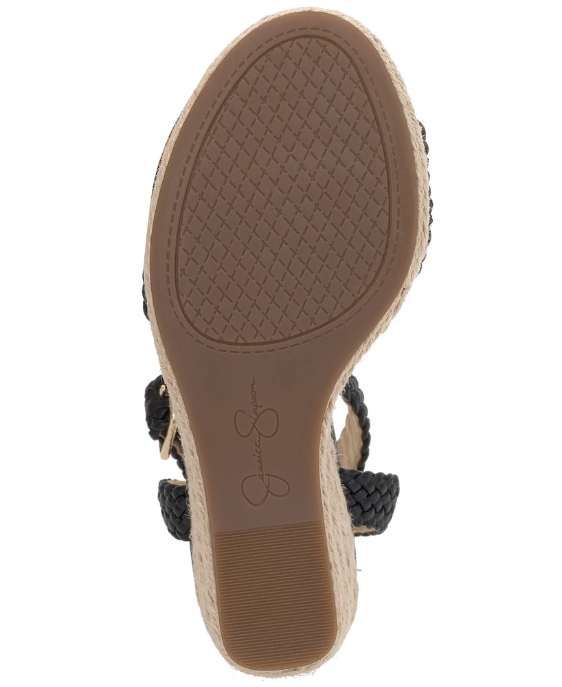 Jessica Simpson Women's Talise Knotted Strappy Platform Wedge Sandals