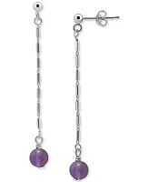 Giani Bernini Gemstone Bead Chain Drop Earrings 18k Gold-Plated Sterling Silver, Created for Macy's