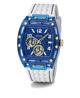 Guess Men's Multi-Function White Silicone Watch, 44mm