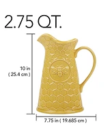 Certified International French Bees Embossed Honeycomb Pitcher