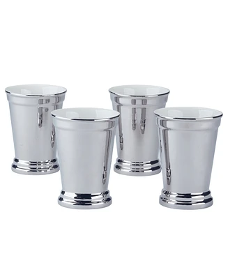 Certified International Derby Day at the Races Set of 4 Silver Plated Mint Julep Cup