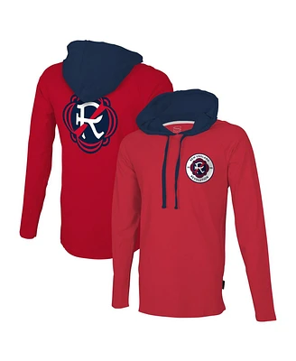 Men's Stadium Essentials Red New England Revolution Tradition Raglan Hoodie Long Sleeve T-shirt