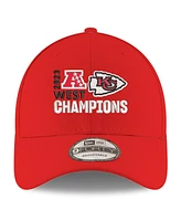 Men's New Era Red Kansas City Chiefs 2023 Afc West Division Champions 9FORTY Adjustable Hat