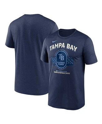 Men's Nike Navy Tampa Bay Rays Dominican Republic Series Legend T-shirt