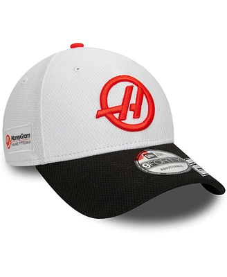 Men's New Era Kevin Magnussen White Haas F1 Team Driver 9FORTY Adjustable Hat